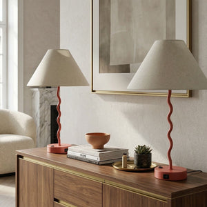   Modern European furniture - Wavy Iron Table Lamp Set (2) - www.oroa.com | Oroa.com
