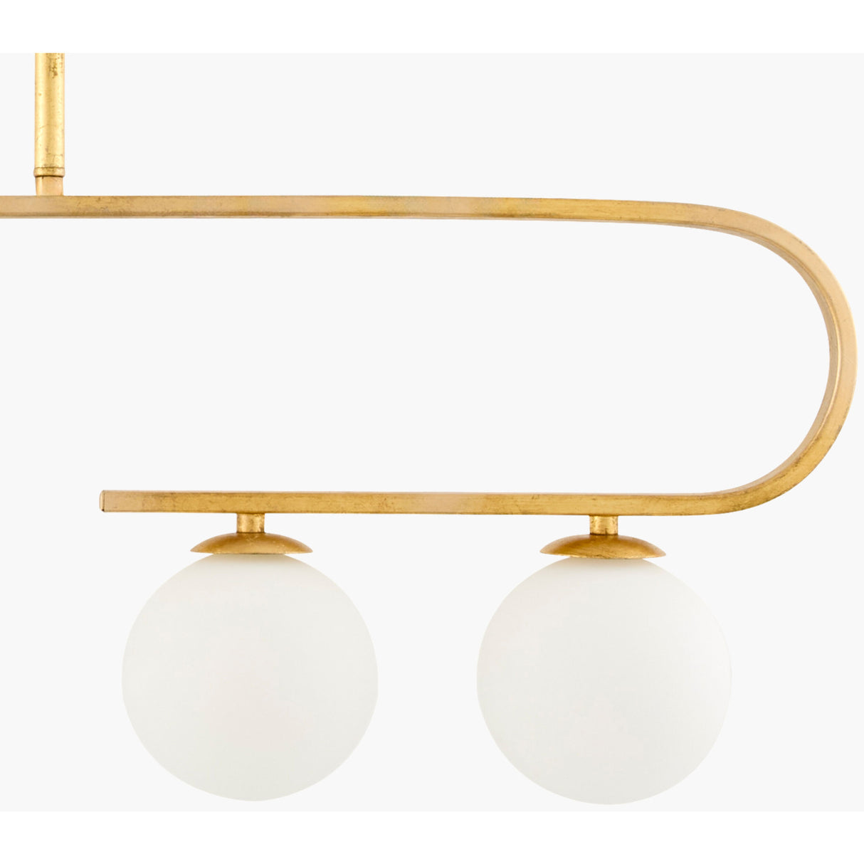   Modern European furniture - White Glass 5-Light Linear Chandelier - www.oroa.com | Oroa.com