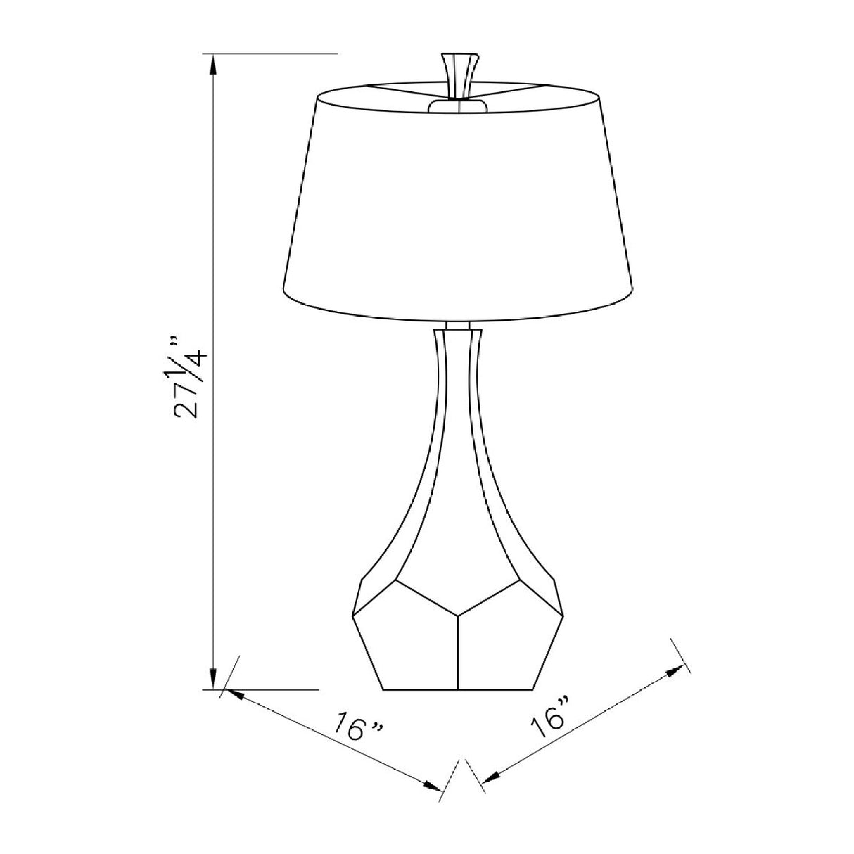   Modern European furniture - Gray Faceted Accent Table Lamp - www.oroa.com | Oroa.com