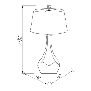   Modern European furniture - Gray Faceted Accent Table Lamp - www.oroa.com | Oroa.com