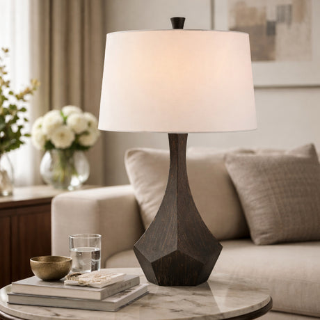   Modern European furniture - Gray Faceted Accent Table Lamp - www.oroa.com | Oroa.com
