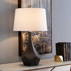   Modern European furniture - Gray Faceted Accent Table Lamp - www.oroa.com | Oroa.com