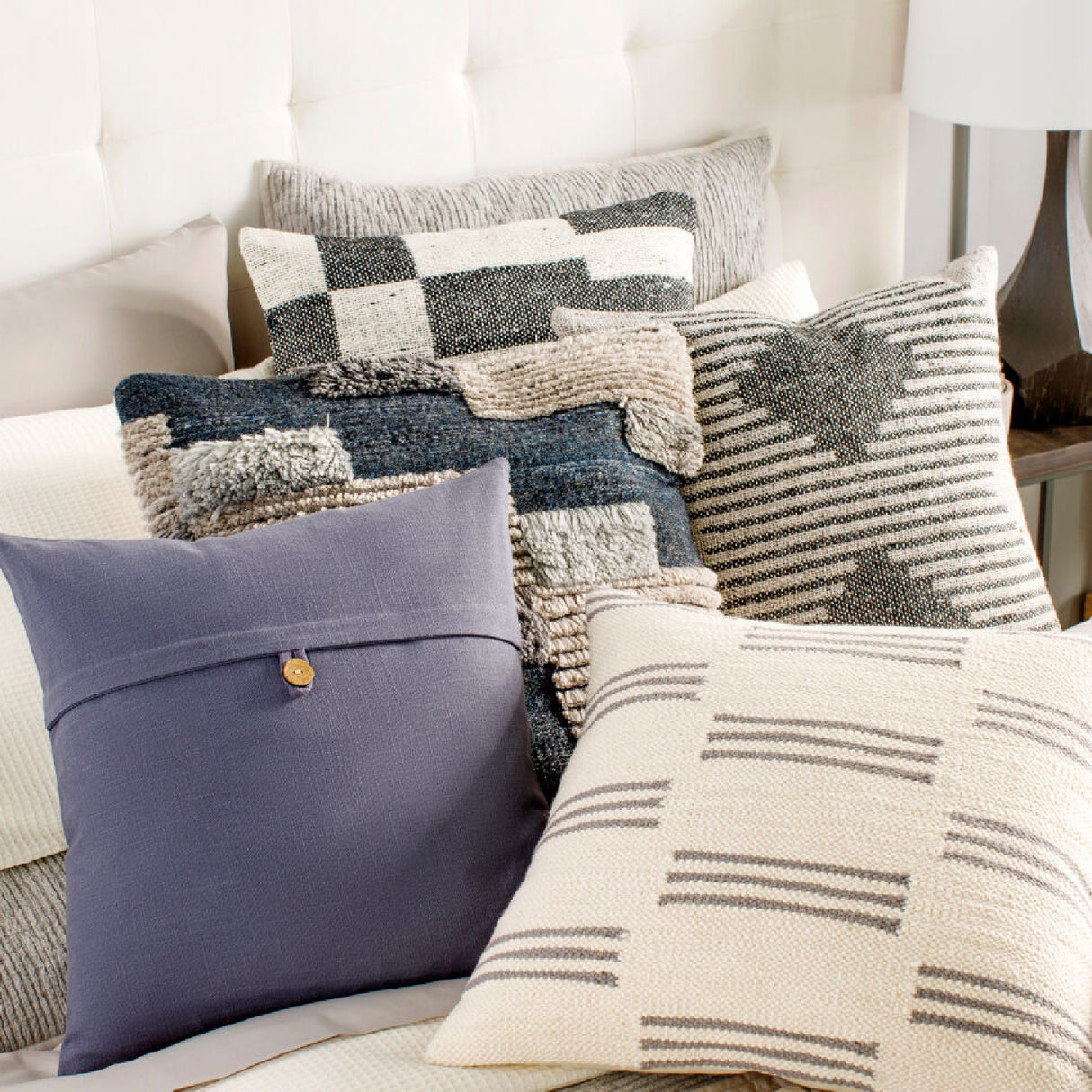   Modern European furniture - Gray Faceted Accent Table Lamp - www.oroa.com | Oroa.com