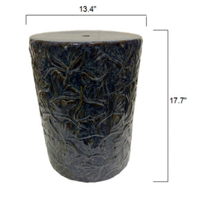   Modern European furniture - Carved Ceramic Garden Stool - www.oroa.com | Oroa.com
