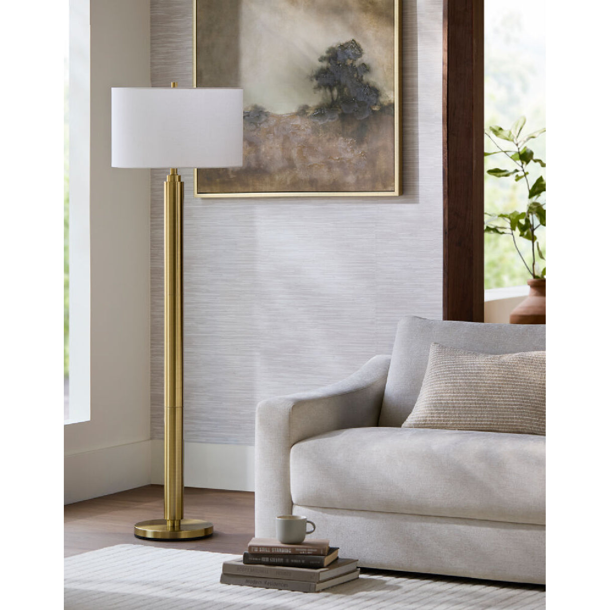   Modern European furniture - Metallic Finish Accent Floor Lamp - www.oroa.com | Oroa.com