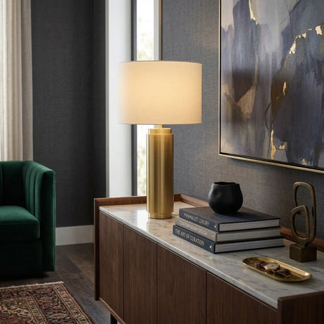   Modern European furniture - Metallic Finish Accent Table Lamp - www.oroa.com | Oroa.com