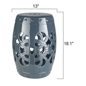   Modern European furniture - Openwork Glazed Ceramic Garden Stool - www.oroa.com | Oroa.com