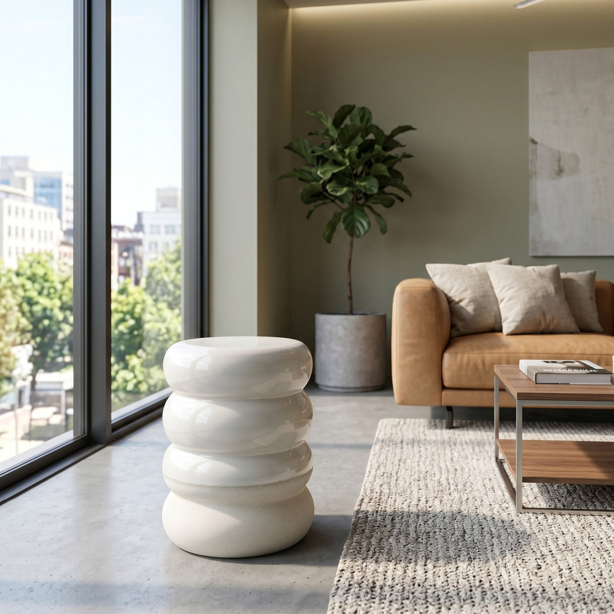   Modern European furniture - Layered Ceramic Garden Stool - www.oroa.com | Oroa.com