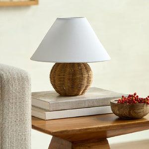   Modern European furniture - Round Rattan Accent Table Lamp - www.oroa.com | Oroa.com
