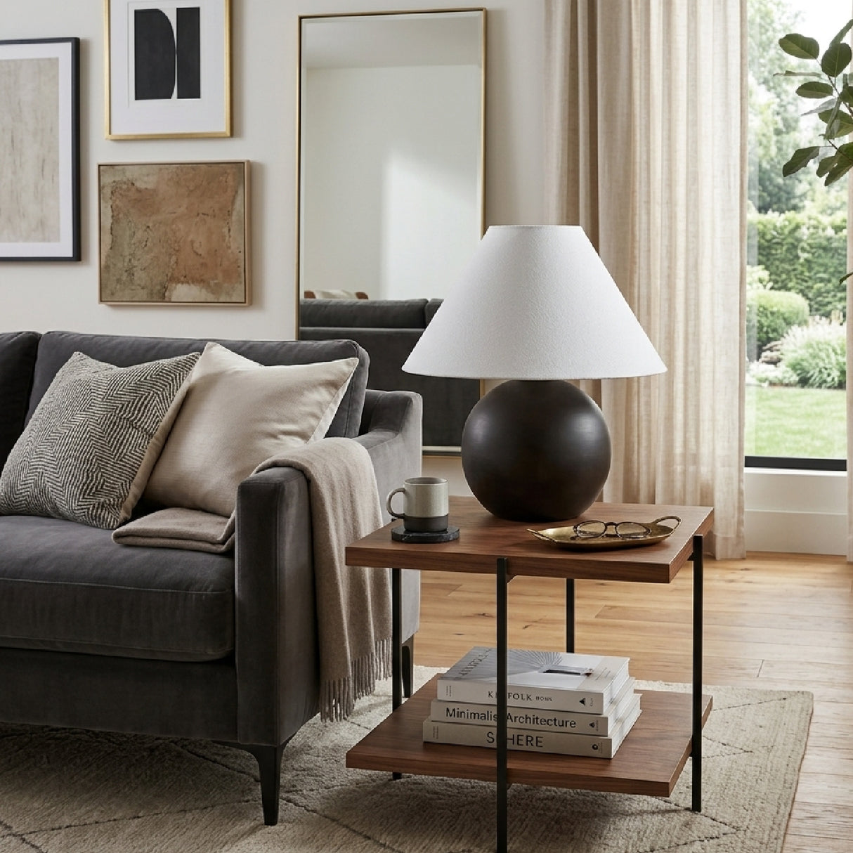   Modern European furniture - Round Ceramic Accent Table Lamp - www.oroa.com | Oroa.com