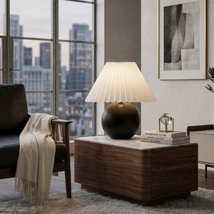  Modern European furniture - Pleated Linen Ceramic Table Lamp - www.oroa.com | Oroa.com
