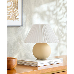   Modern European furniture - Pleated Linen Ceramic Table Lamp - www.oroa.com | Oroa.com