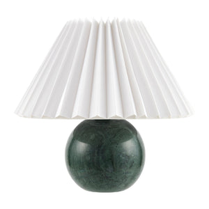   Modern European furniture - Pleated Linen Travertine Table Lamp - www.oroa.com | Oroa.com