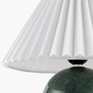   Modern European furniture - Pleated Linen Travertine Table Lamp - www.oroa.com | Oroa.com