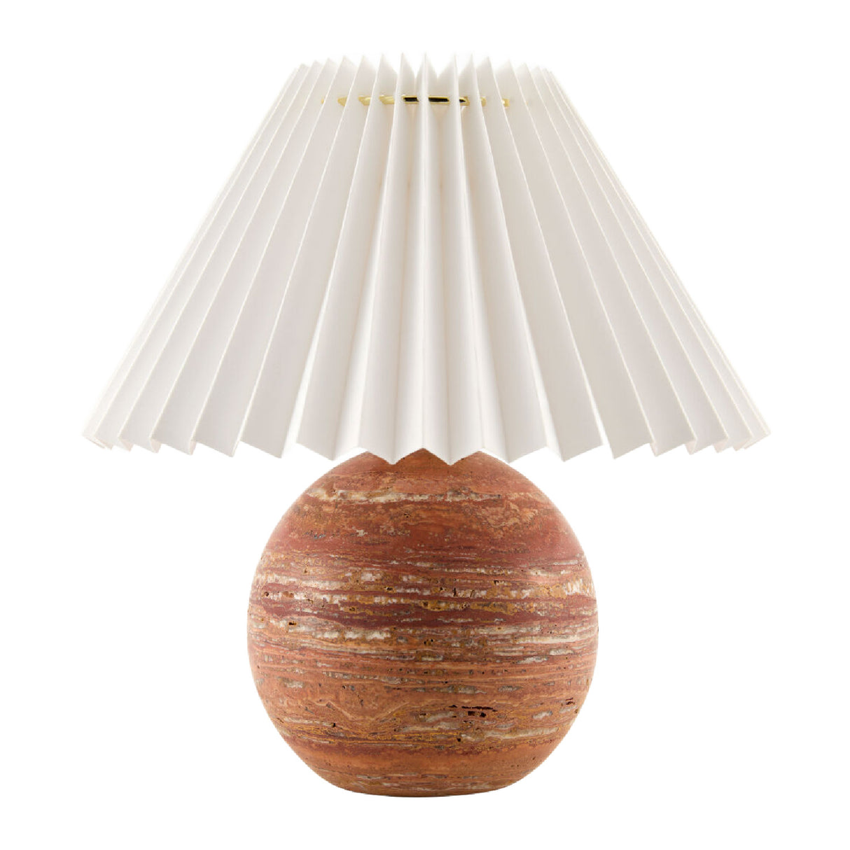   Modern European furniture - Red Travertine Base Table Lamp - www.oroa.com | Oroa.com