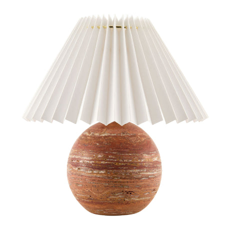   Modern European furniture - Red Travertine Base Table Lamp - www.oroa.com | Oroa.com