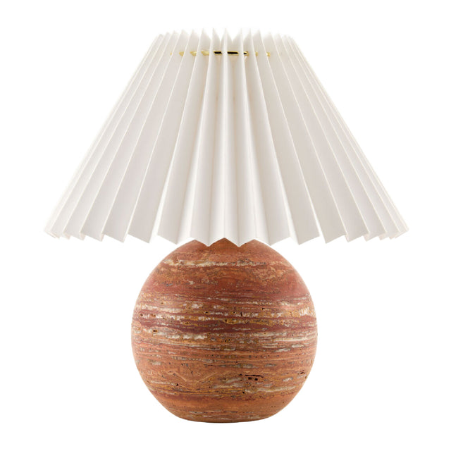 Modern European furniture - Red Travertine Base Table Lamp - www.oroa.com