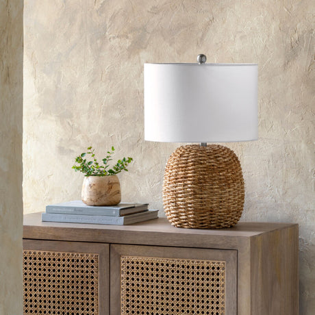   Modern European furniture - Rattan White Cotton Table Lamp - www.oroa.com | Oroa.com