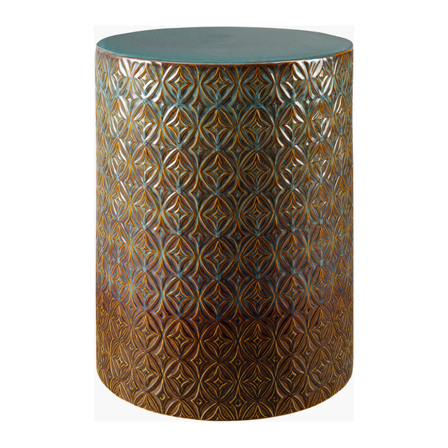 Modern European furniture - Carved Pattern Ceramic Garden Stool - www.oroa.com