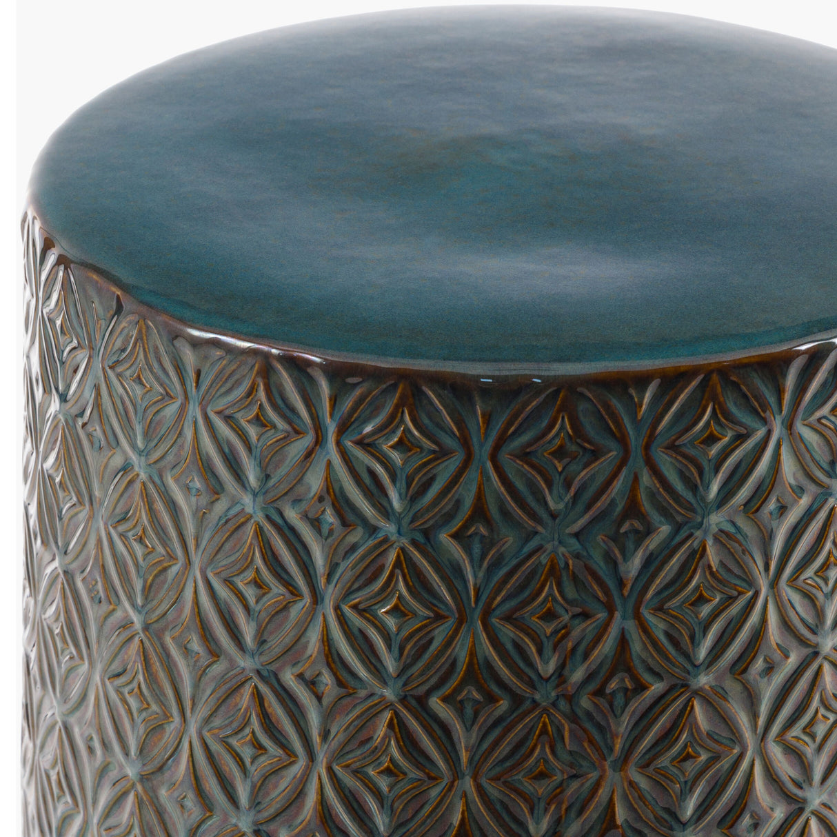   Modern European furniture - Carved Pattern Ceramic Garden Stool - www.oroa.com | Oroa.com