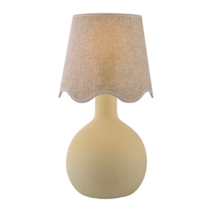   Modern European furniture - Wavy-Edge Rattan Ceramic Table Lamp - www.oroa.com | Oroa.com