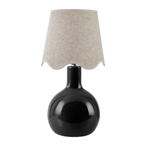   Modern European furniture - Wavy-Edge Rattan Ceramic Table Lamp - www.oroa.com | Oroa.com
