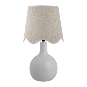   Modern European furniture - Wavy-Edge Rattan Ceramic Table Lamp - www.oroa.com | Oroa.com