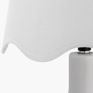   Modern European furniture - Wavy-Edge Rattan Ceramic Table Lamp - www.oroa.com | Oroa.com