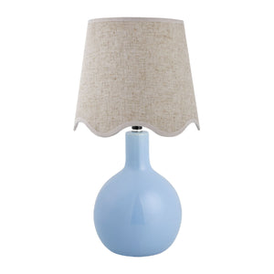   Modern European furniture - Wavy-Edge Rattan Ceramic Table Lamp - www.oroa.com | Oroa.com