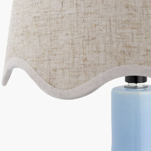   Modern European furniture - Wavy-Edge Rattan Ceramic Table Lamp - www.oroa.com | Oroa.com
