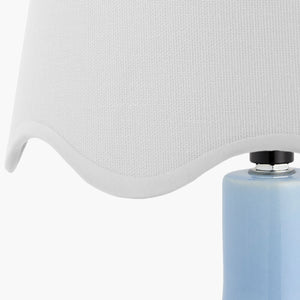   Modern European furniture - Wavy-Edge Rattan Ceramic Table Lamp - www.oroa.com | Oroa.com
