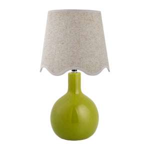   Modern European furniture - Wavy-Edge Rattan Ceramic Table Lamp - www.oroa.com | Oroa.com