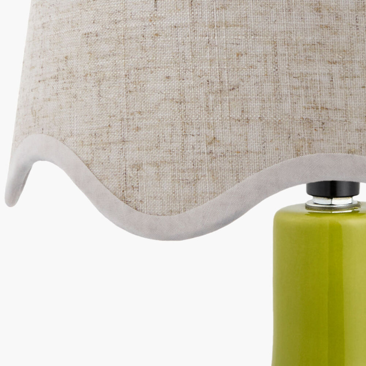  Modern European furniture - Wavy-Edge Rattan Ceramic Table Lamp - www.oroa.com | Oroa.com