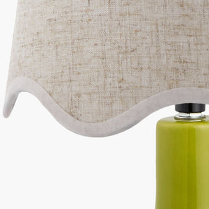   Modern European furniture - Wavy-Edge Rattan Ceramic Table Lamp - www.oroa.com | Oroa.com