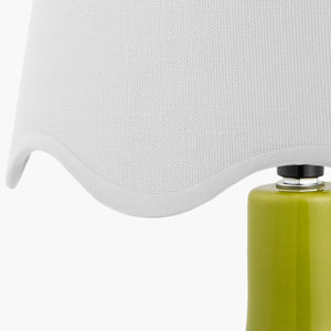   Modern European furniture - Wavy-Edge Rattan Ceramic Table Lamp - www.oroa.com | Oroa.com