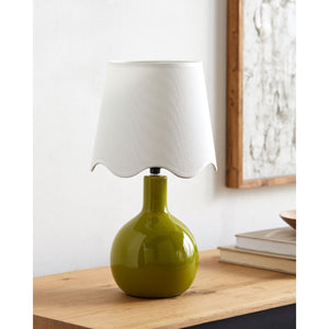   Modern European furniture - Wavy-Edge Rattan Ceramic Table Lamp - www.oroa.com | Oroa.com
