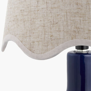   Modern European furniture - Wavy-Edge Rattan Ceramic Table Lamp - www.oroa.com | Oroa.com