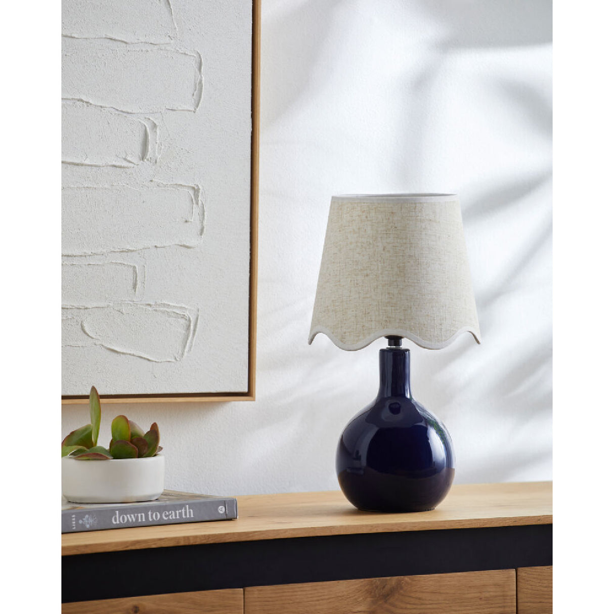   Modern European furniture - Wavy-Edge Rattan Ceramic Table Lamp - www.oroa.com | Oroa.com