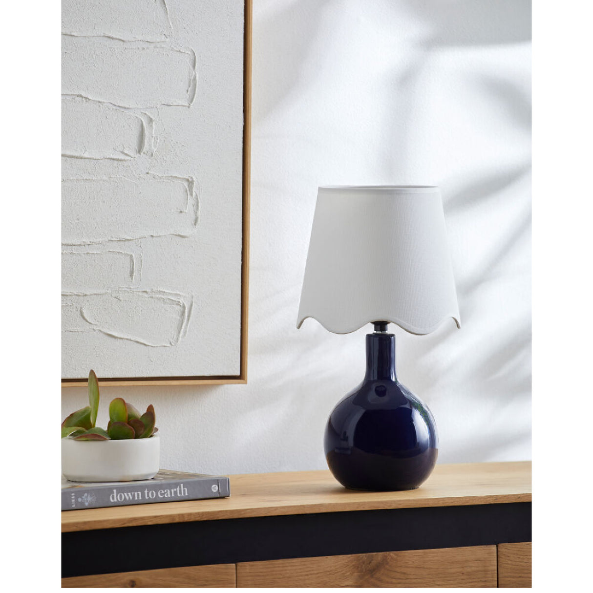   Modern European furniture - Wavy-Edge Rattan Ceramic Table Lamp - www.oroa.com | Oroa.com