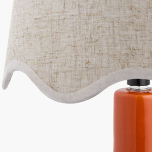   Modern European furniture - Wavy-Edge Rattan Ceramic Table Lamp - www.oroa.com | Oroa.com
