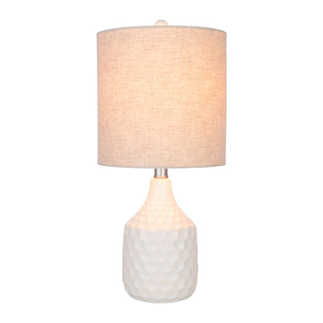   Modern European furniture - Ivory Linen Ceramic Table Lamp - www.oroa.com | Oroa.com