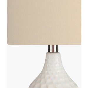   Modern European furniture - Ivory Linen Ceramic Table Lamp - www.oroa.com | Oroa.com