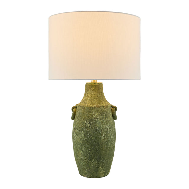 Modern European furniture - Rustic Green Ceramic Table Lamp - www.oroa.com