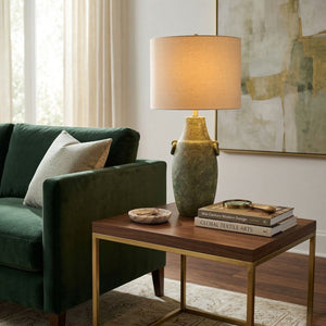   Modern European furniture - Handpainted Green Ceramic Table Lamp - www.oroa.com | Oroa.com