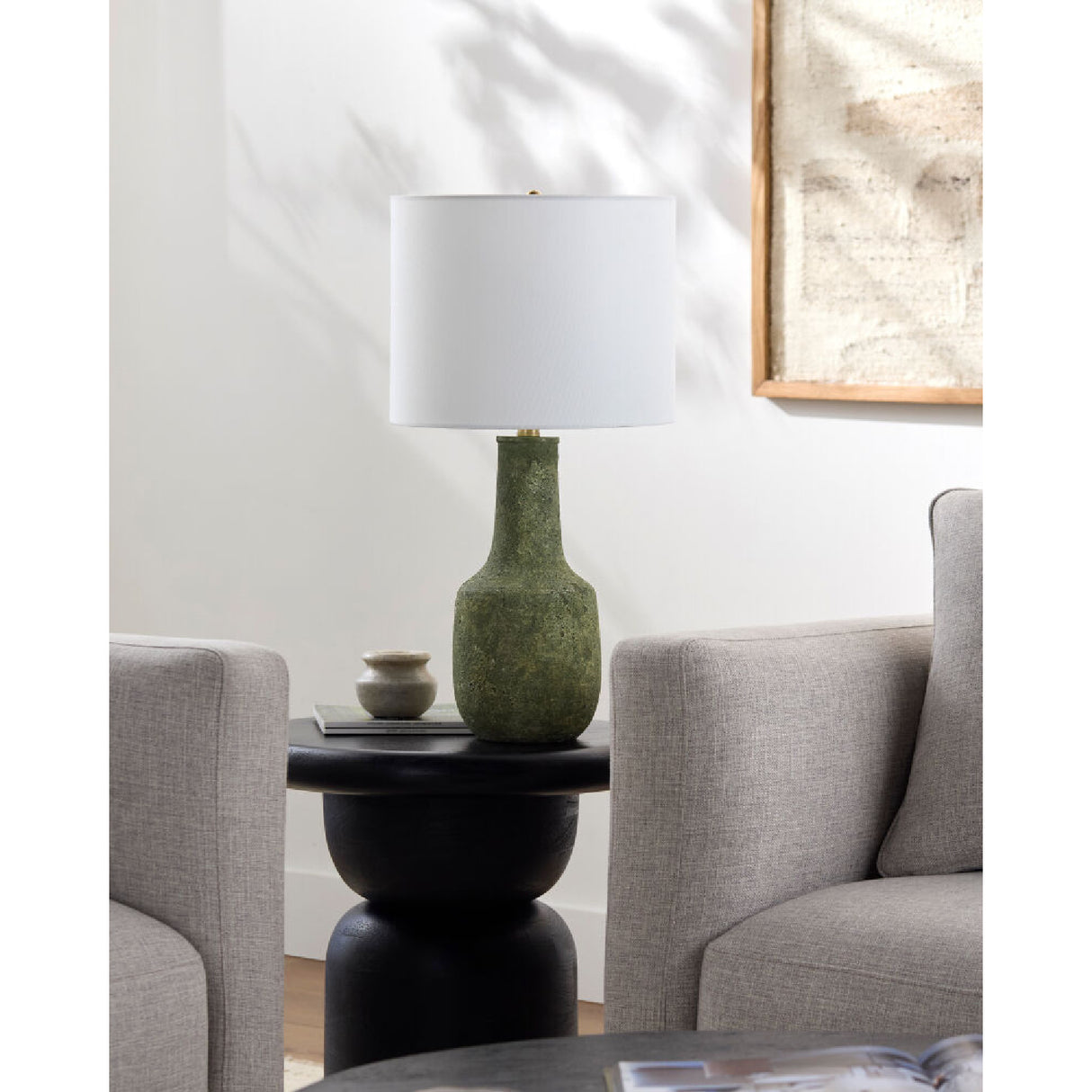   Modern European furniture - Rustic Green Ceramic Table Lamp - www.oroa.com | Oroa.com