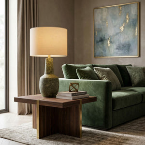   Modern European furniture - Handpainted Green Ceramic Table Lamp - www.oroa.com | Oroa.com