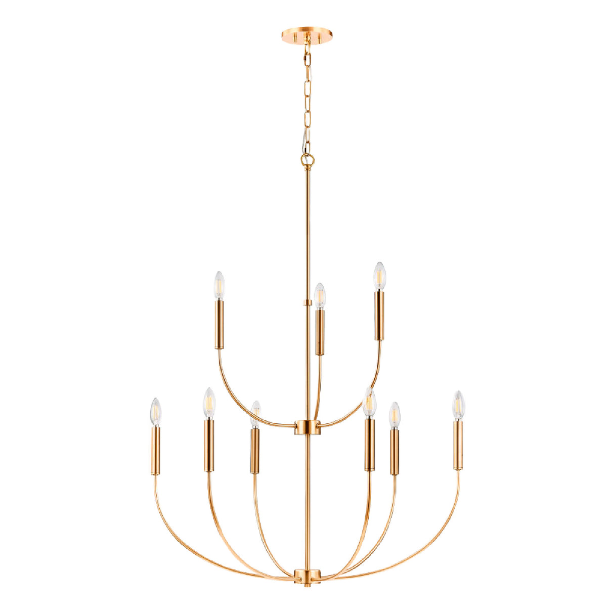   Modern European furniture - Gold 9-Light Chandelier - www.oroa.com | Oroa.com