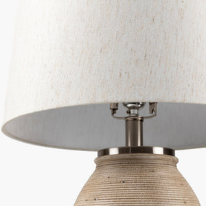   Modern European furniture -  Cement Base Linen Table Lamp - www.oroa.com | Oroa.com