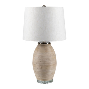   Modern European furniture -  Cement Base Linen Table Lamp - www.oroa.com | Oroa.com