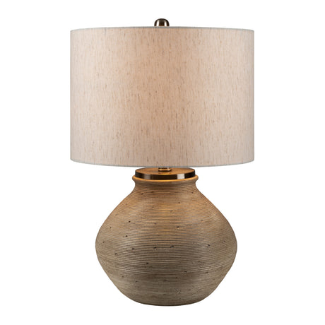   Modern European furniture -  Rounded Cement Linen Table Lamp - www.oroa.com | Oroa.com